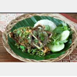 Bebek Sambel Ijo   Nasi