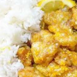 Nasi Ayam Saus Lemon