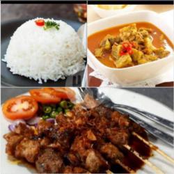 Sate Kambing   Gule   Nasi   Acar Sambel