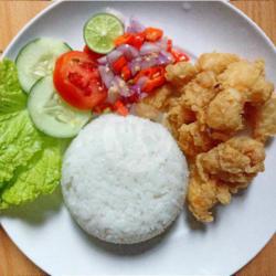 Nasi Ayam Tepung Sambal Matah