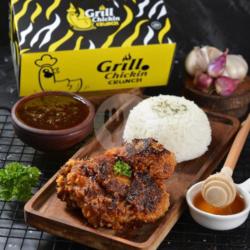 Paket Saus Madu (ayam Crispy Bakar Nasi Sambel Es Teh)