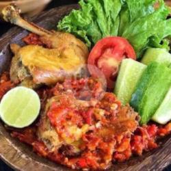 Ayam Penyet Tanpa Nasi (sambal Merah)