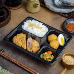 Beef Hamburg Katsu Bento