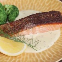 Salmon Fish Steak 100gr (creamy Lemon Sauce)