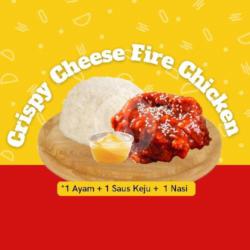 Crispy Cheese Fire Chicken   Nasi