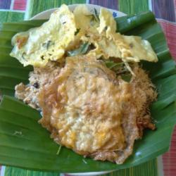 Nasi Pecel Lauk Telur Teh Hangat