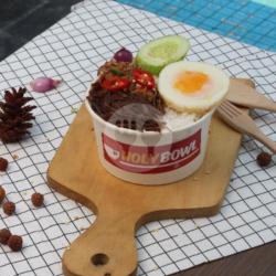 Nasi Empal Sambal Matah   Telur