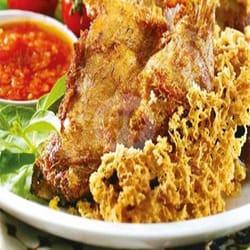 Bebek Goreng Tepung Kremes Lalapan Tanpa Nasi