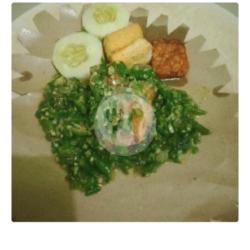 Ayam Penyet Cabe Ijo   Nasi