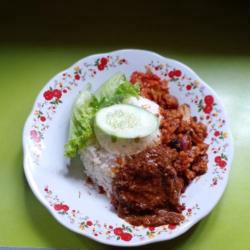 Nasi Rendang Orek Tempe Sambal