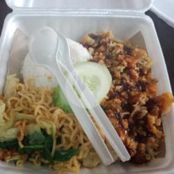 Nasi Mie Geprek Saus Barbeque