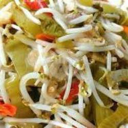 Tauge Tumis Sayur Asin   Nasi   Lemon Tea