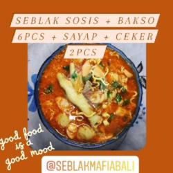 Seblak Istimewa ( Sosis   Bakso    Sayap   Ceker 2pcs ) Porsi Besar