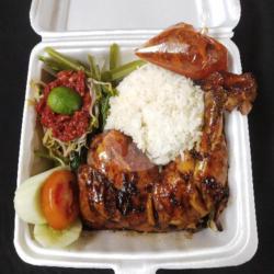 Paket Ayam Bakar Biasa   Nasi  Plecing