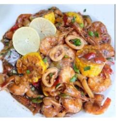 Cumi Udang. Lada Hitam Jagung
