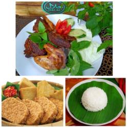 Paket Nasi Ayam Bakar Penyet Stt(sayap Tahu Tempe) Jasmine Tea