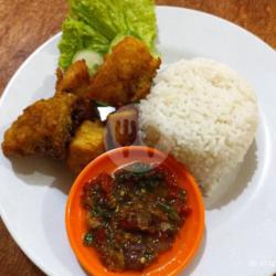 Paket Ayam Tepung Sambal Goreng Terasi Merah/ijo