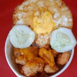 Cheesey Chicken Egg Rice Bowl