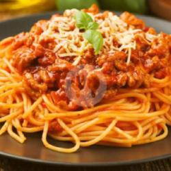 Spaghetti Ayam Toping Keju Parut