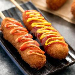 Double Corndog Saus Pedas Keju