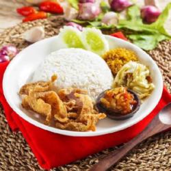 Nasi   Kulit Ayam Sambal Matah