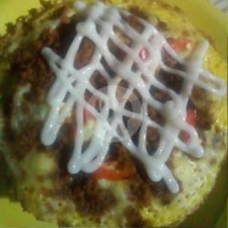 Surabi Telur Abon Saus Mayo