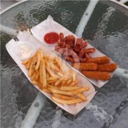 Platter 2 French Fries   Sausage   Chicken Strip