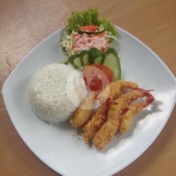 Nasi Udang Goreng Tepung