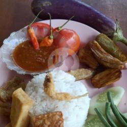 Nasi Sambel Terong Tahu Tempe