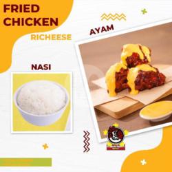 Fried Chicken Richeese   Nasi