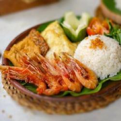 Nasi Penyetan Udang