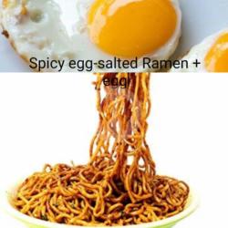 Combo Spicy Salted Egg Ramen   Egg