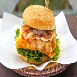 Burger Ramly Double Ayam   Telor   Keju