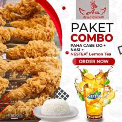 Kfc Paha Cabe Ijo   Nasi   Lemon Tea