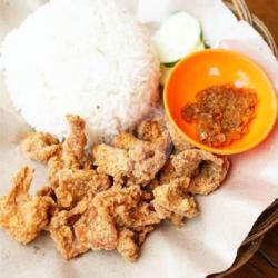 Nasi Kulit Ayam Sambal Terasi