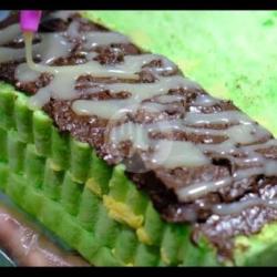 Roti Bakar Pandan Dengan Cream Coklat - Selai Nanas - Kental Manis