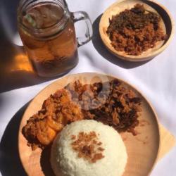 Paket Nasi Udang Empal   Es Teh