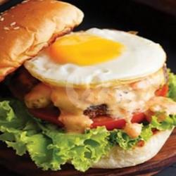 Beef Patty Burger Egg