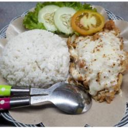 Fillet Dada Ayam Geprek Mozarella Nasi