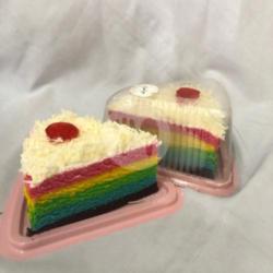 Rainbow Cake Slice