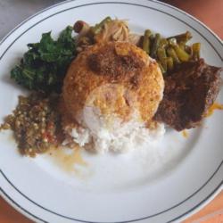 Nasi Paru  Rendang