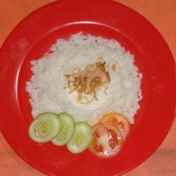 Nasi Putih  Bawang Goreng