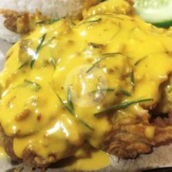 Ayam Geprek Saus Telur Asin
