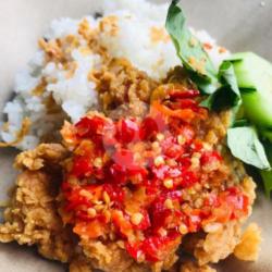 Nasi Ayam Geprek Double Sambal Merah/hijau