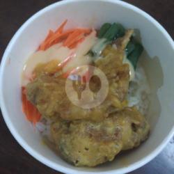 Salted Egg Chicken Wing Rice Bowl