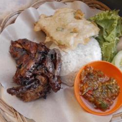 Bebek Bakar Pedas Manis   Nasi