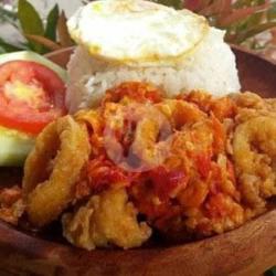 Nasi Cumi Krispi Sambal Cobek