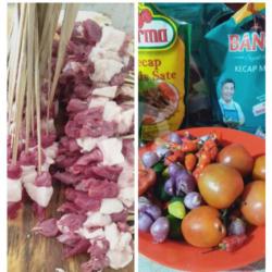 20 Tusuk Sate Sapi Daging Dan Lemak