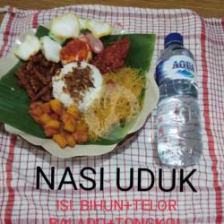 Nasi Uduk Isi Bihun, Telor Balado, Tongkol Balado, Tempe Oreg, Kentang Balado