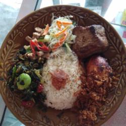 Nasi Rames Tahu Bacm Aym Srundeng